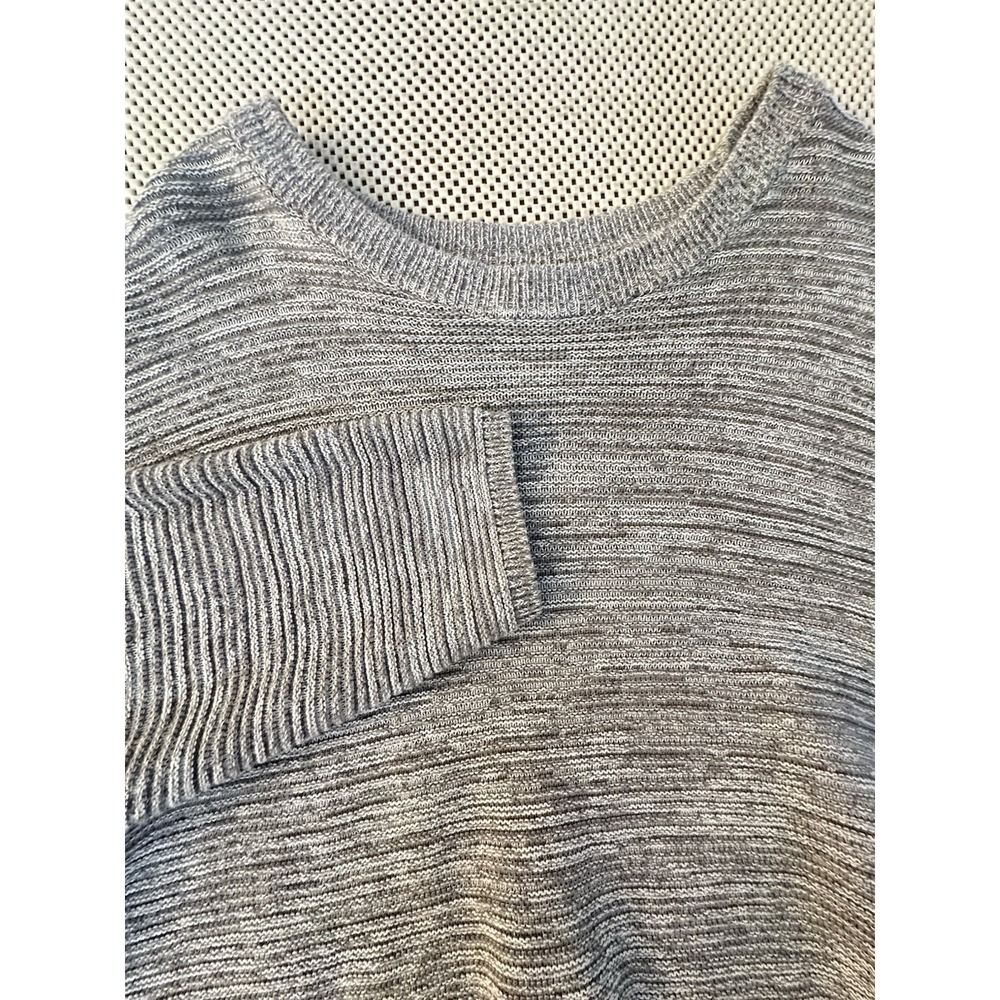 Cotton On Sweater Women Size L Gray Crop Knit Boat Neck Oversize Pullover Boxy